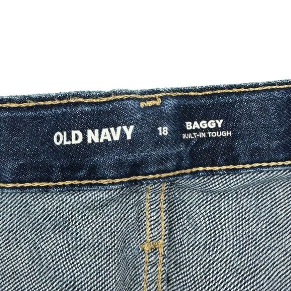 Old Navy Carpenter Style Jeans Utility Pocket Baggy Fit Boys Size 18 Blue NWT - Picture 4 of 5